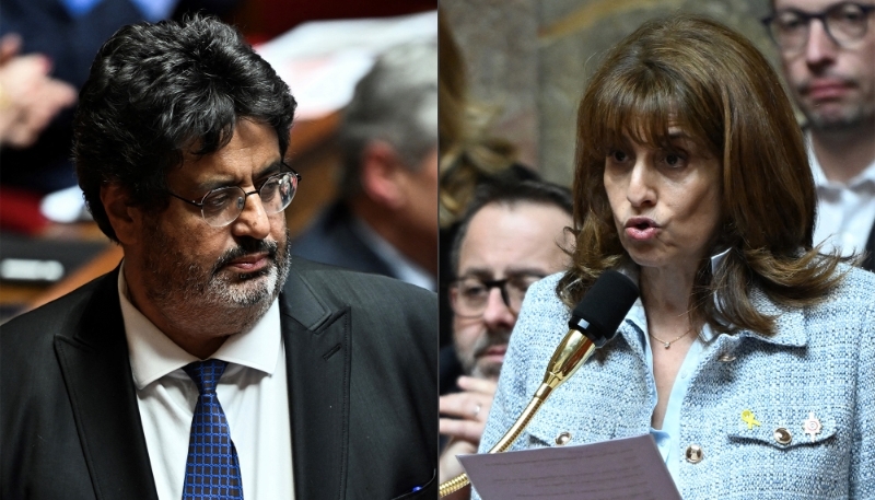 Le député sortant de la 8e circonscription des Français établis hors de France, Meyer Habib, et sa concurrente macroniste victorieuse, Caroline Yadan. 