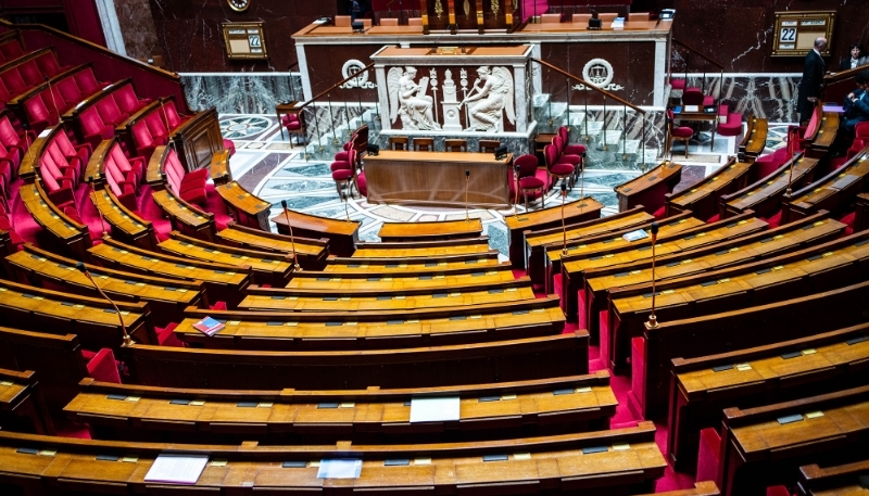 L'hémicycle de l'Assemblée nationale.