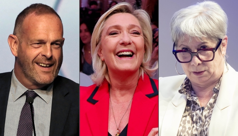 Steeve Briois, Marine Le Pen et France Jamet.