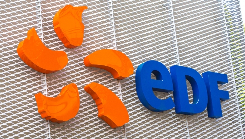 Le logo d'EDF.