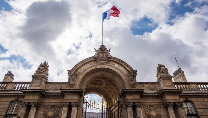 L'entrée du palais de l'Élysée.