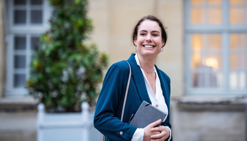 Olga Givernet, nouvelle ministre déléguée chargée de l'énergie, à l'Élysée le 23 septembre 2024.