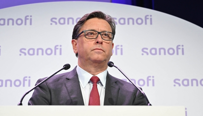 Paul Hudson, directeur général de Sanofi, le 30 avril 2024 au Palais des congrès, à Paris.