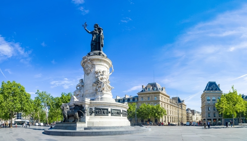 La place de la République à Paris.