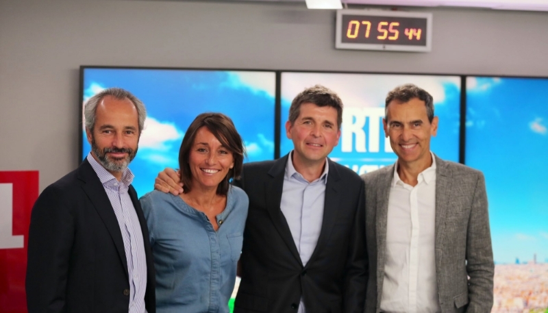 De g. à dr. : Pierre Larramendy, Amandine Bégot, Thomas Sotto et Régis Ravanas.