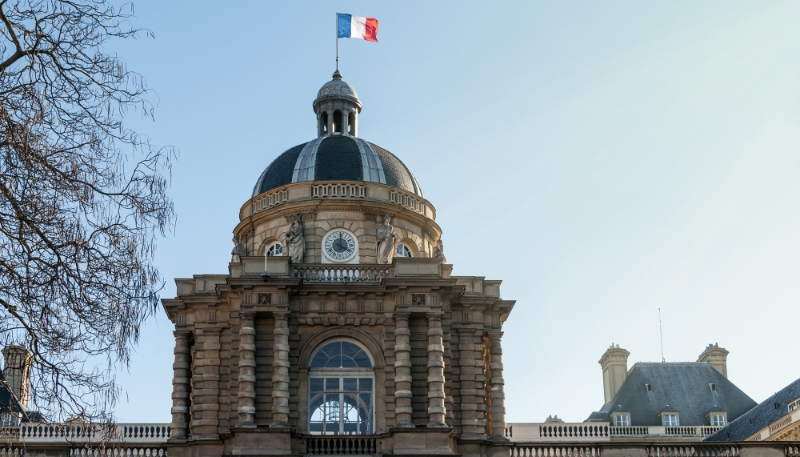 Le palais du Luxembourg, siège du Sénat.