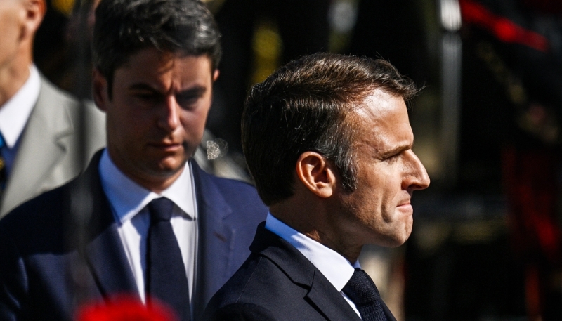 Gabriel Attal et Emmanuel Macron, à Paris le 14 juillet 2024.