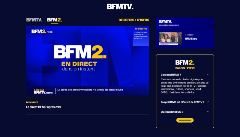 Le site de BFM2.