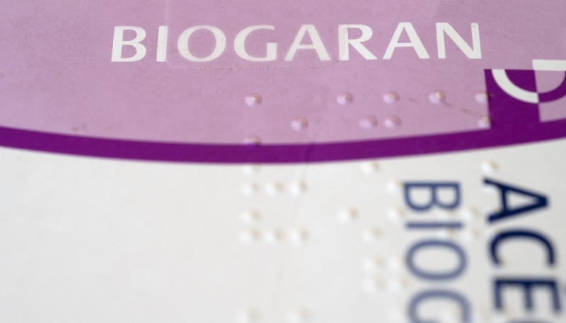Une boîte de médicament générique du laboratoire Biogaran.