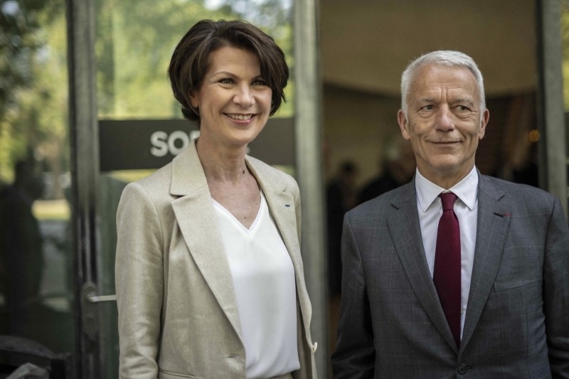 Dominique Carlac'h et le nouveau président du Medef, Patrick Martin.