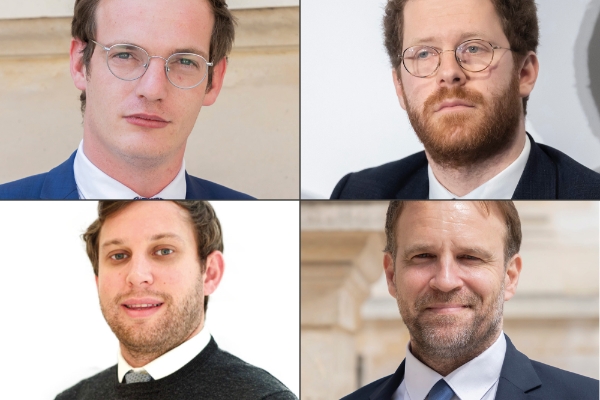 De gauche à droite et de haut en bas, Pierre Cazeneuve, David Amiel, Philippe Englebert, Marc Ferracci.