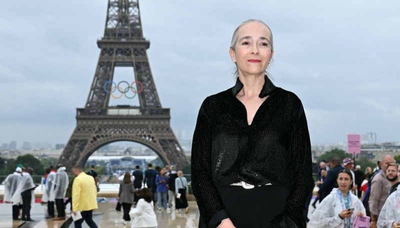 La PDG de France télévisions, Delphine Ernotte-Cunci, le jour de la cérémonie d'ouverture des Jeux olympiques, le 26 juillet 2024, à Paris.
