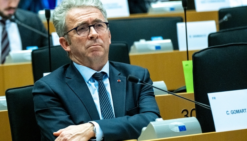 Christophe Gomart, lors d'une réunion de la commission SEDE, au Parlement à Bruxelles, le 27 janvier 2025.