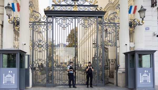 L'entrée du ministère de l'intérieur, place Beauvau à Paris.