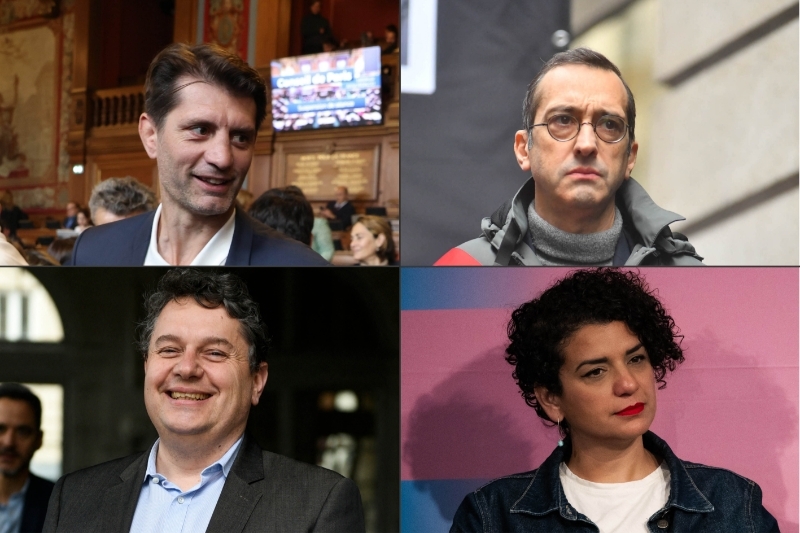 De gauche à droite et de haut en bas, Pierre Rabadan, Remi Féraud, Éric Lejoindre et Lamia El Aaraje.