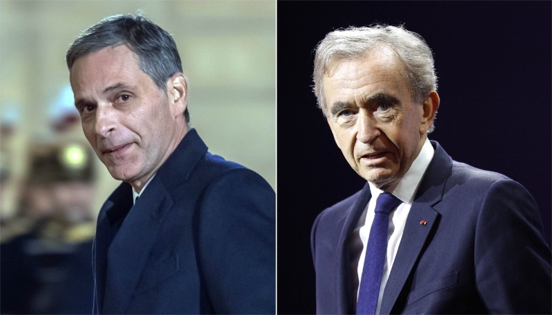 Rodolphe Saadé (à g.) et Bernard Arnault.