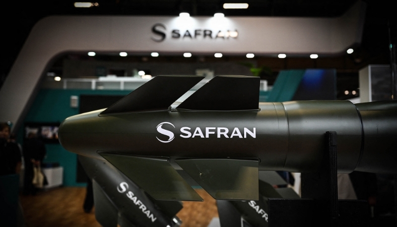 Vu du stand Safran, à l'Eurosatory, près de Paris, en juin 2024. 