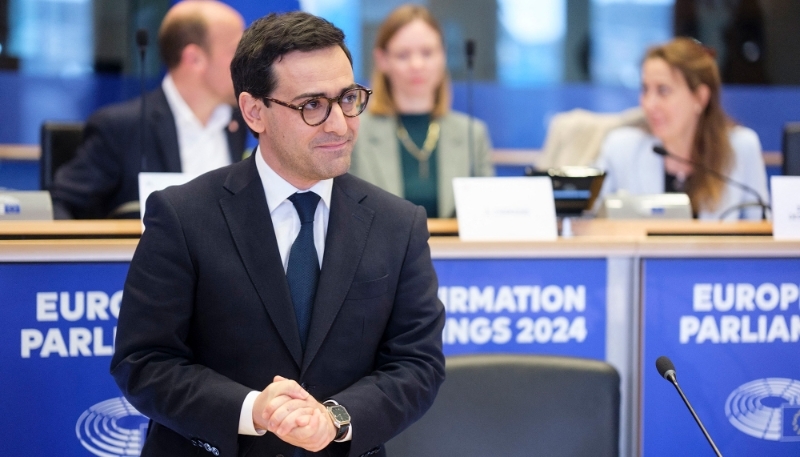 Stéphane Séjourné lors de son audition de confirmation, à Bruxelles, le 12 novembre 2024. 