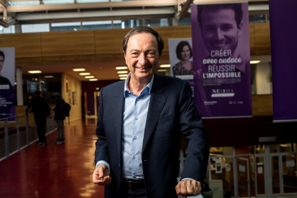 Michel-Edouard Leclerc, président du conseil d'administration de Neoma Business School, dans les locaux rémois de l'école.