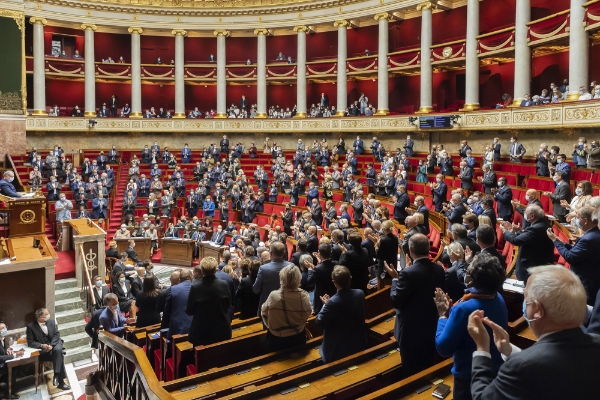 L'Assemblée nationale, lors d'une séance de questions au gouvernement, le 12 octobre 2021.