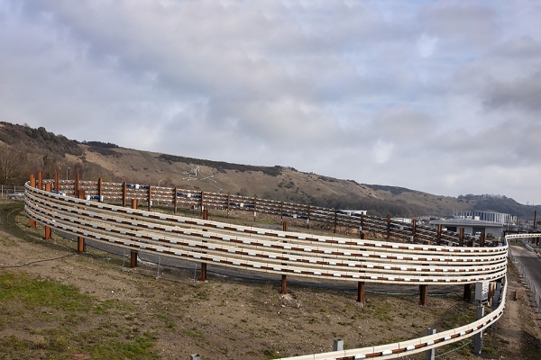 Construction des hélices, situées à chaque terminal, permettant de tirer les câbles dans le tunnel sous la Manche dans le cadre du projet ElecLink.