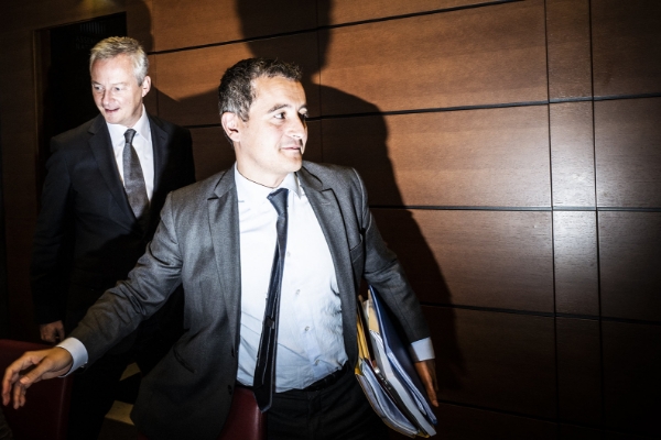 Bruno Le Maire, ministre de l'économie et des finances, et Gérald Darmanin, ministre de l'action et des comptes publics, recomposent les équipes à Bercy.