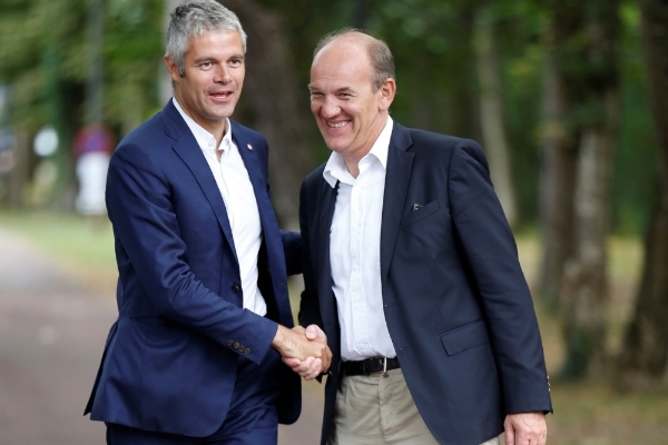 Laurent Wauquiez et Daniel Fasquelle, respectivement président et trésorier des Républicains.