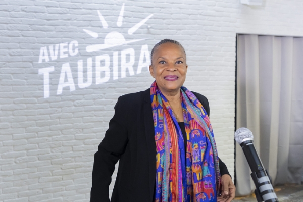 La candidate à l'élection présidentielle Christiane Taubira.