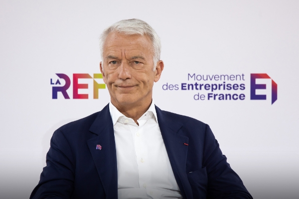 Le président délégué du Medef Patrick Martin, à Paris, le 30 août 2022.