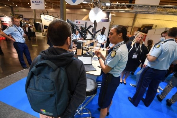 Des gendarmes lors de la dernière édition du Forum international de cybersécurité (FIC), à Lille, en juin 2022.