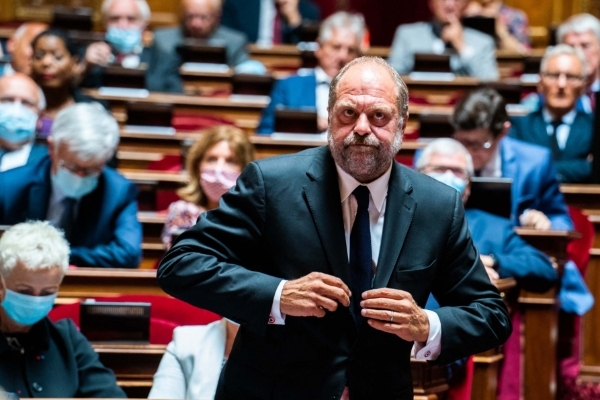 Le ministre de la justice Eric Dupond-Moretti au Sénat.