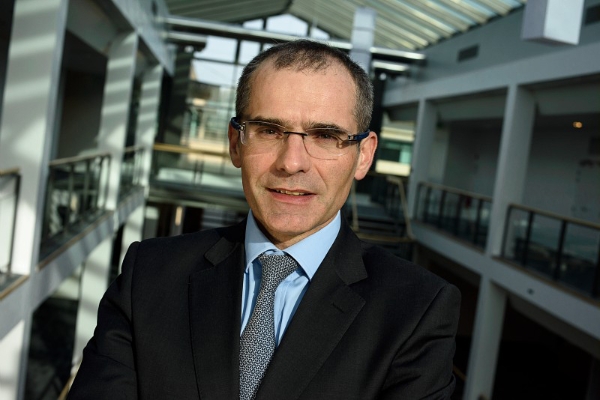 Grégory Mayeur, président de Safran Engineering Services, fait la promotion du bureau d'études.